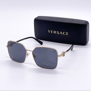 NEW VERSACE POLARIZED SUNGLASSES VE2227 1002/81 EYEWEAR VERSACE MOD 2227